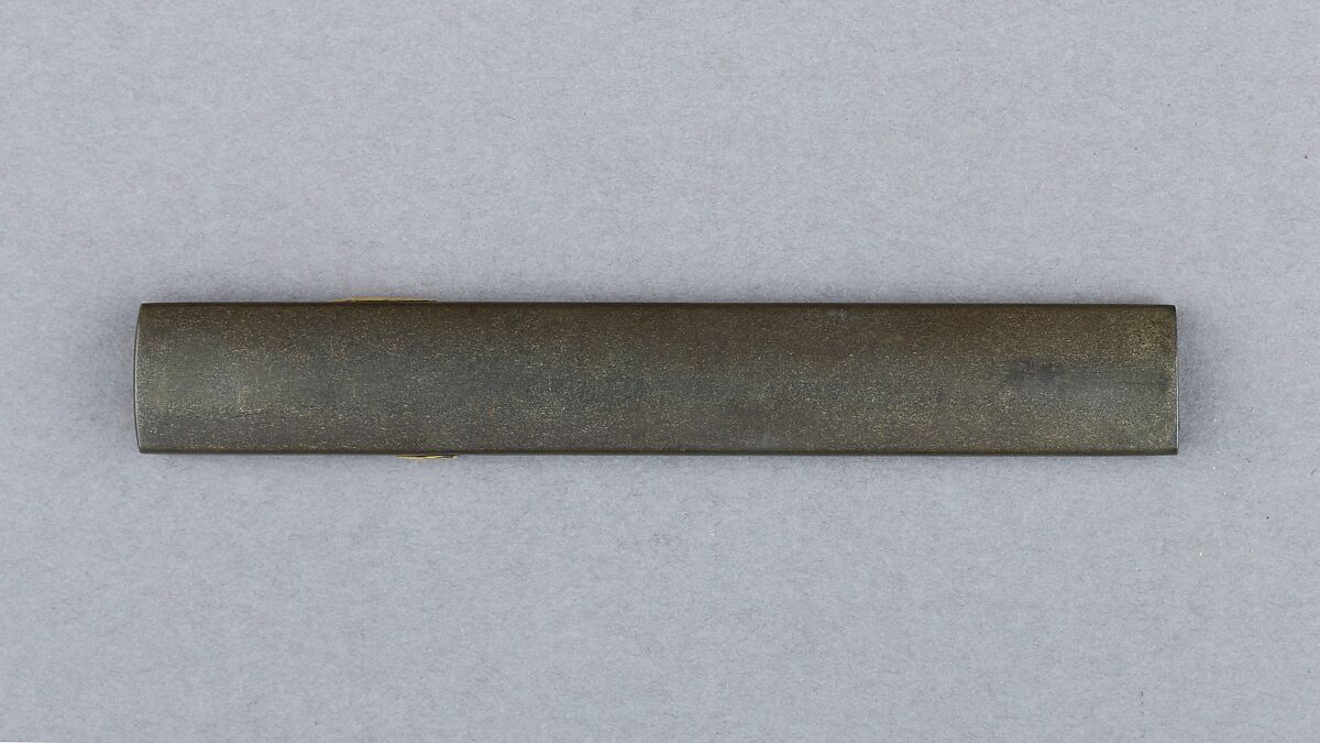 Knife Handle (Kozuka), Copper-silver alloy (shibuichi), gold, Japanese