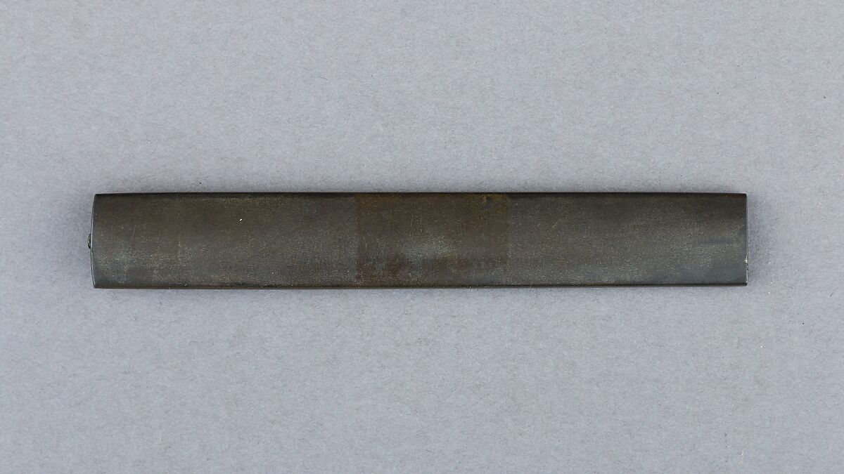 Knife Handle (Kozuka), Copper-silver alloy (shibuichi), silver, Japanese
