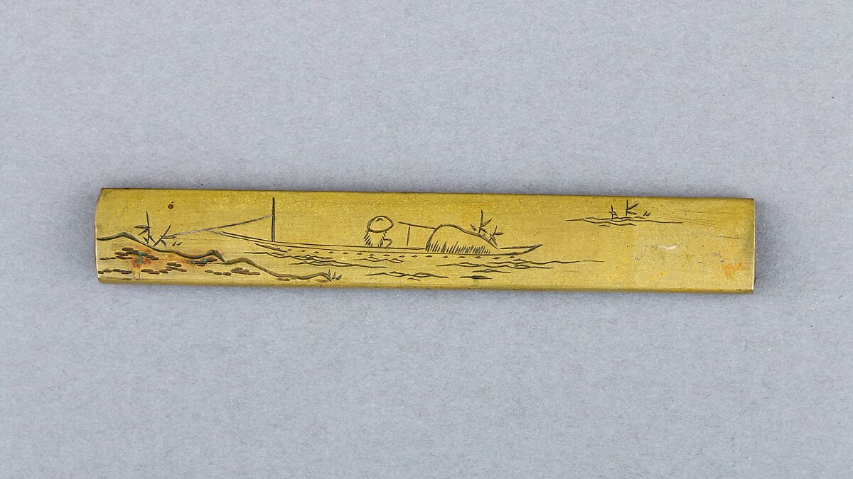 Knife Handle (Kozuka), Copper alloy (sentoku), copper-gold alloy (shakudō), copper, Japanese
