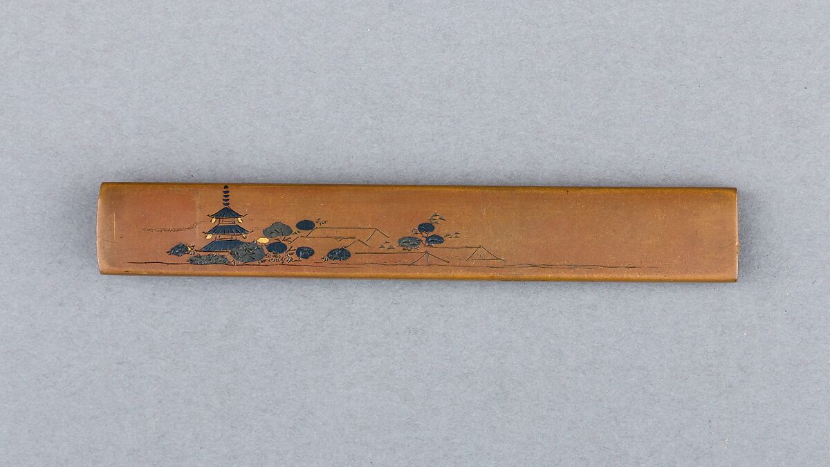 Knife Handle (Kozuka), Copper alloy (sentoku), copper, copper-gold alloy (shakudō), Japanese
