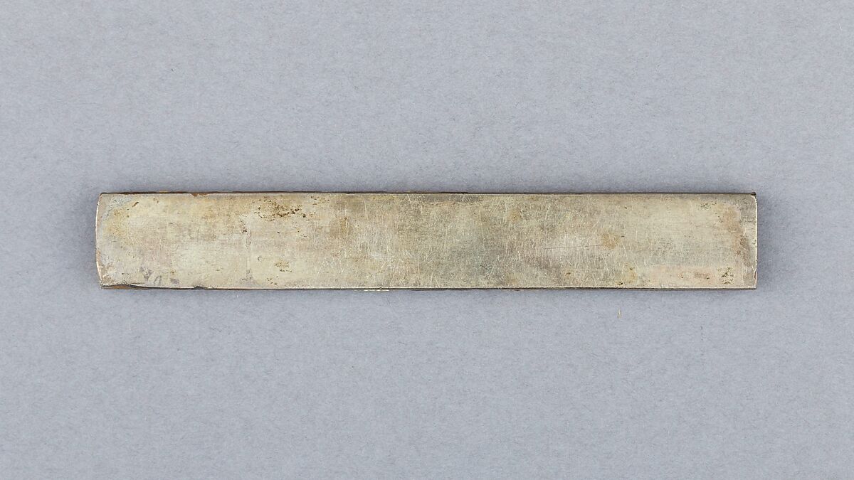 Knife Handle (Kozuka), Copper, silver, gold, copper-gold alloy (shakudō), Japanese