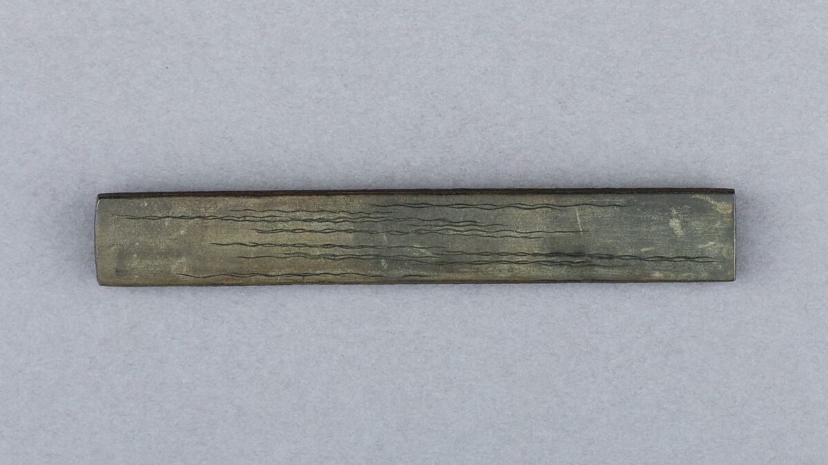 Knife Handle (Kozuka), Iron, copper-silver alloy (shibuichi), gold, copper, Japanese