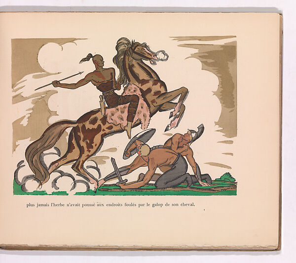 Reims: la cathédrale, Edouard-García Benito (Spanish, 1891–1981), Illustrations: line block (photomechanical relief print) and pochoir