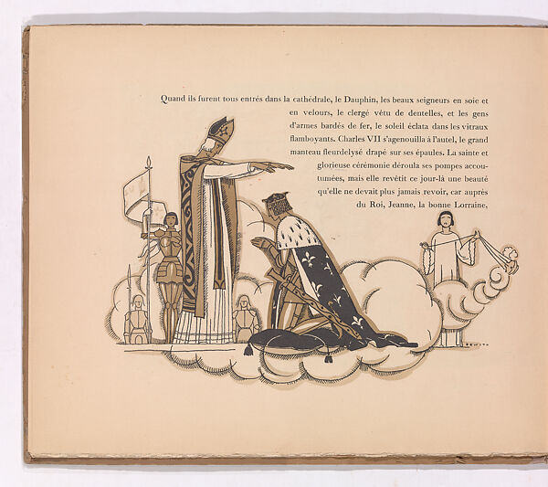 Reims: la cathédrale, Edouard-García Benito (Spanish, 1891–1981), Illustrations: line block (photomechanical relief print) and pochoir