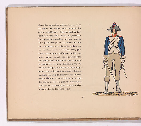 Reims: la cathédrale, Edouard-García Benito (Spanish, 1891–1981), Illustrations: line block (photomechanical relief print) and pochoir