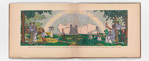 Reims: la cathédrale, Edouard-García Benito (Spanish, 1891–1981), Illustrations: line block (photomechanical relief print) and pochoir