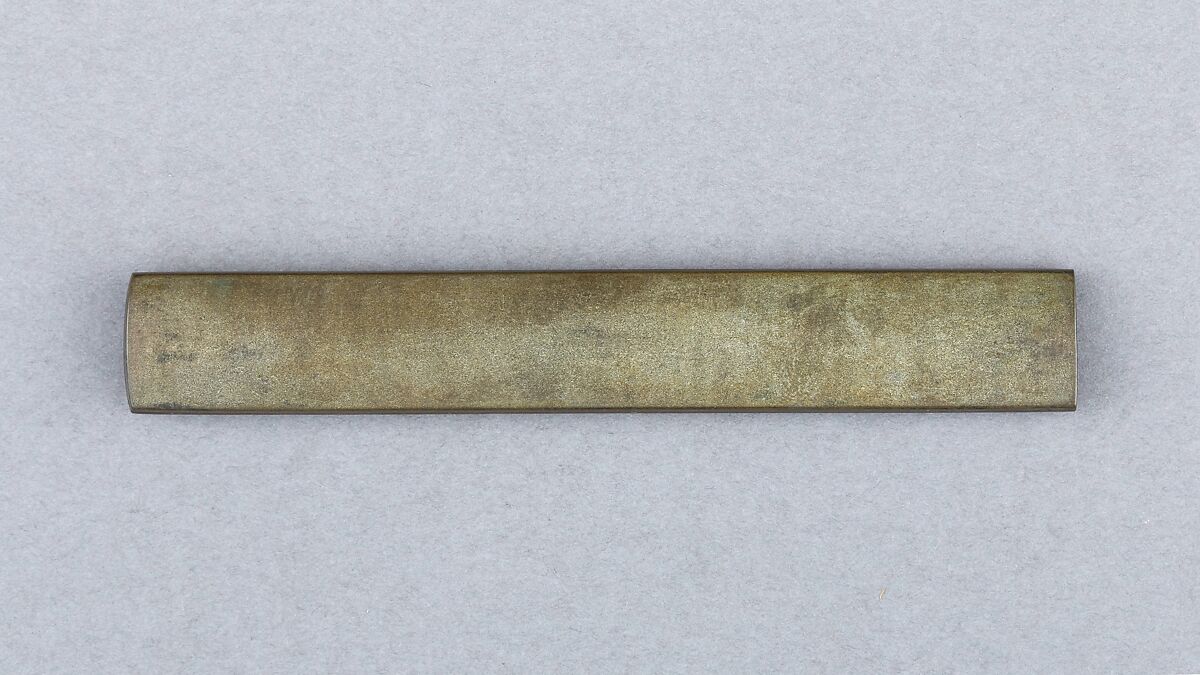 Knife Handle (Kozuka), Iron, copper-silver alloy (shibuichi), enameled cloisonné (shippō), copper-gold alloy (shakudō), Japanese