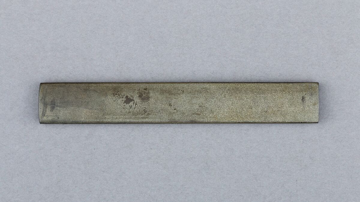 Knife Handle (Kozuka), Copper-silver alloy (shibuichi), gold, Japanese