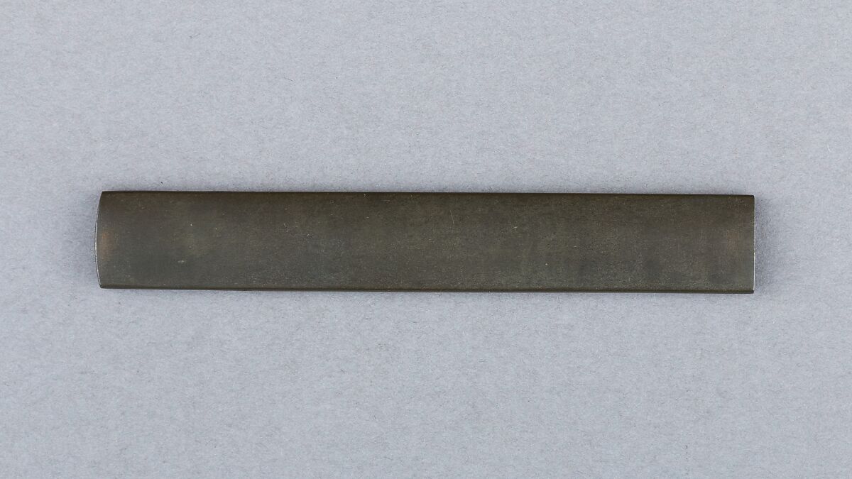 Knife Handle (Kozuka), Copper-silver alloy (shibuichi), gold, Japanese