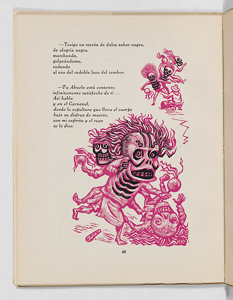 Incidentes melódicos del mundo irracional (Melodic Incidents of an Irrational World), Juan de la Cabada (Mexican, 1899–1986), Codex-form book with relief illustrations (wood engraving, linocut, scratch board), letterpress