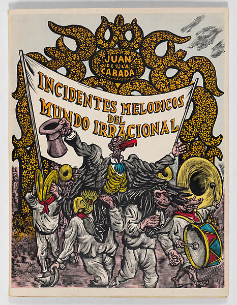 'Incidentes melódicos del mundo irracional' ('Melodic Incidents of an Irrational World '), by Juan de la Cabada,  with front cover and forty illustrations by Leopoldo Méndez, Juan de la Cabada (Mexican, 1899–1986), Codex-form book with relief illustrations, lettering 