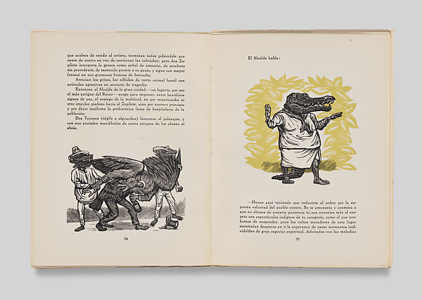 Incidentes melódicos del mundo irracional (Melodic Incidents of an Irrational World), Juan de la Cabada (Mexican, 1899–1986), Codex-form book with relief illustrations (wood engraving, linocut, scratch board), letterpress
