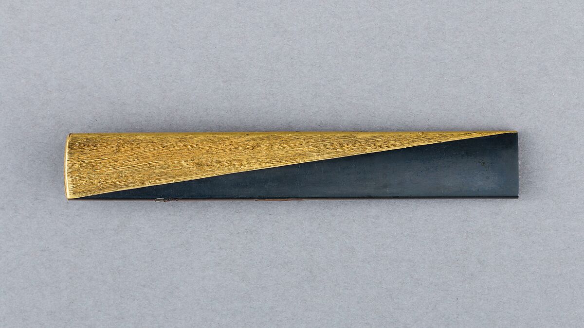 Knife Handle (Kozuka), Copper, gold, copper-gold alloy (shakudō), Japanese