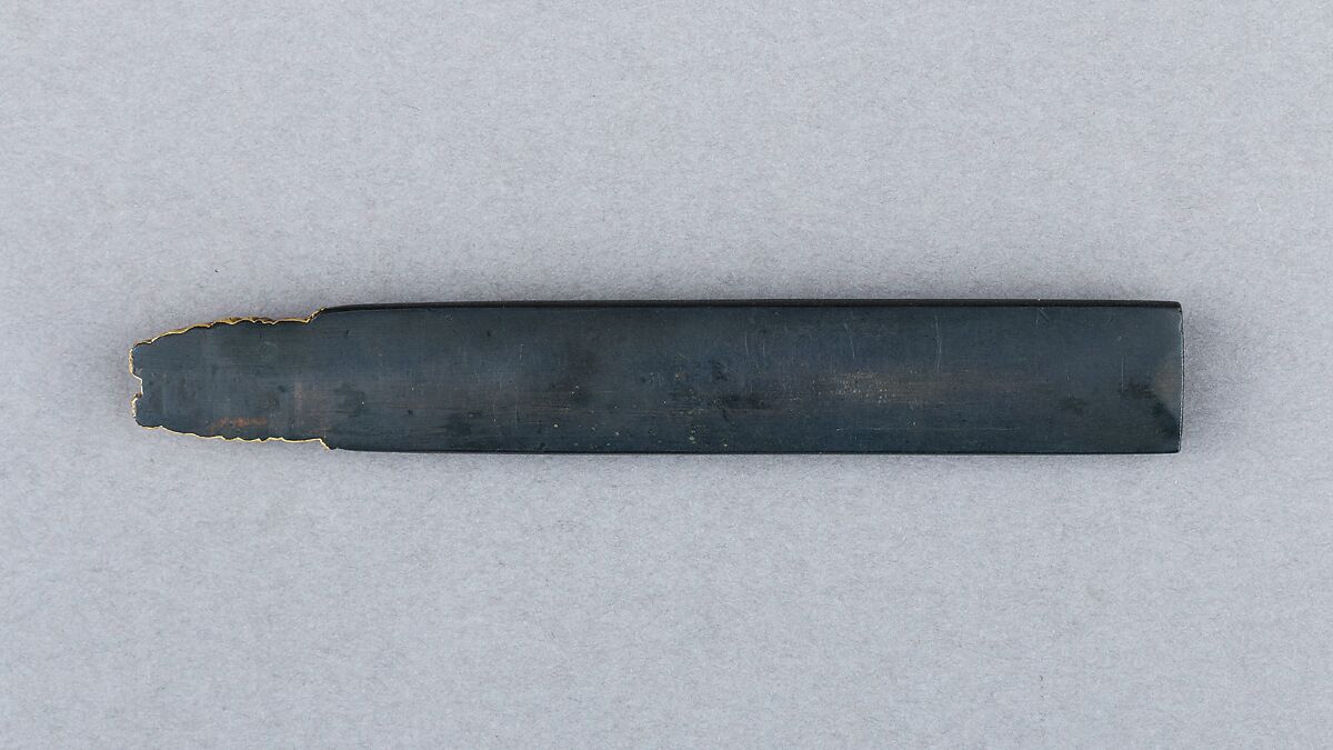Knife Handle (Kozuka), Copper-gold alloy (shakudō), silver, gold, Japanese