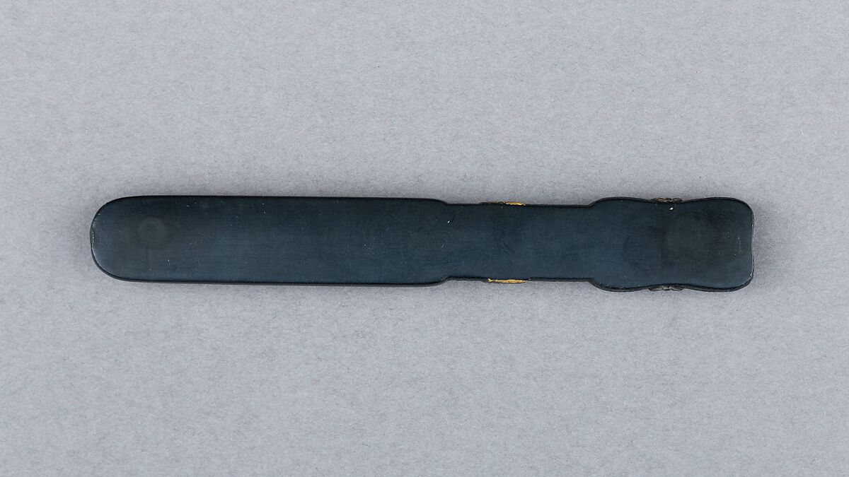 Knife Handle (Kozuka), Copper-gold alloy (shakudō), gold, Japanese