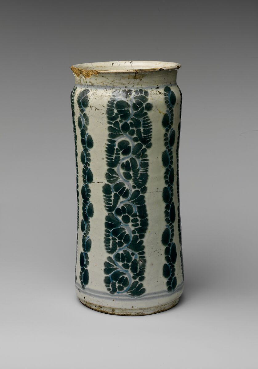 Apothecary Jar, Tin-glazed earthenware, Mexican 