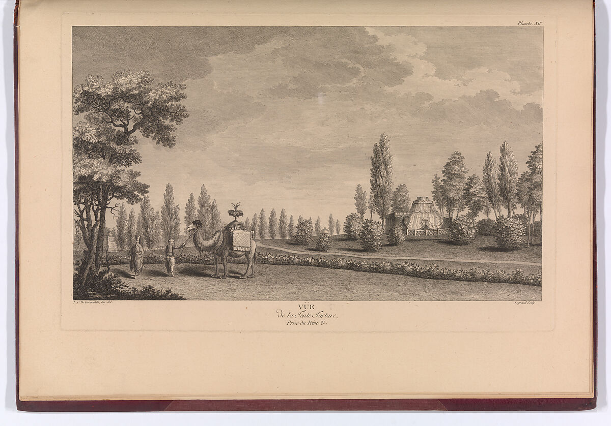 Jardin de Monceau, Louis de Carmontelle (French, Paris 1717–1806 Paris), Engraving 