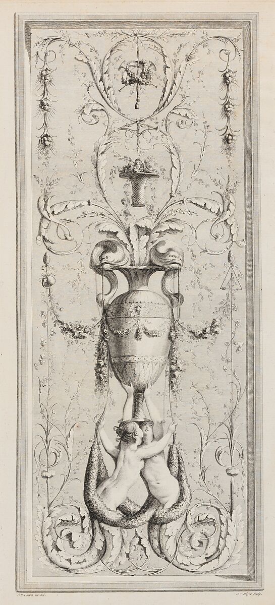 Recueil d'Ornemens A l'Usage des Jeunes Artistes qui se destinent à la décoration des bâtimens, Gilles Paul Cauvet (French, Aix 1731–1788 Paris), Etching, engraving 