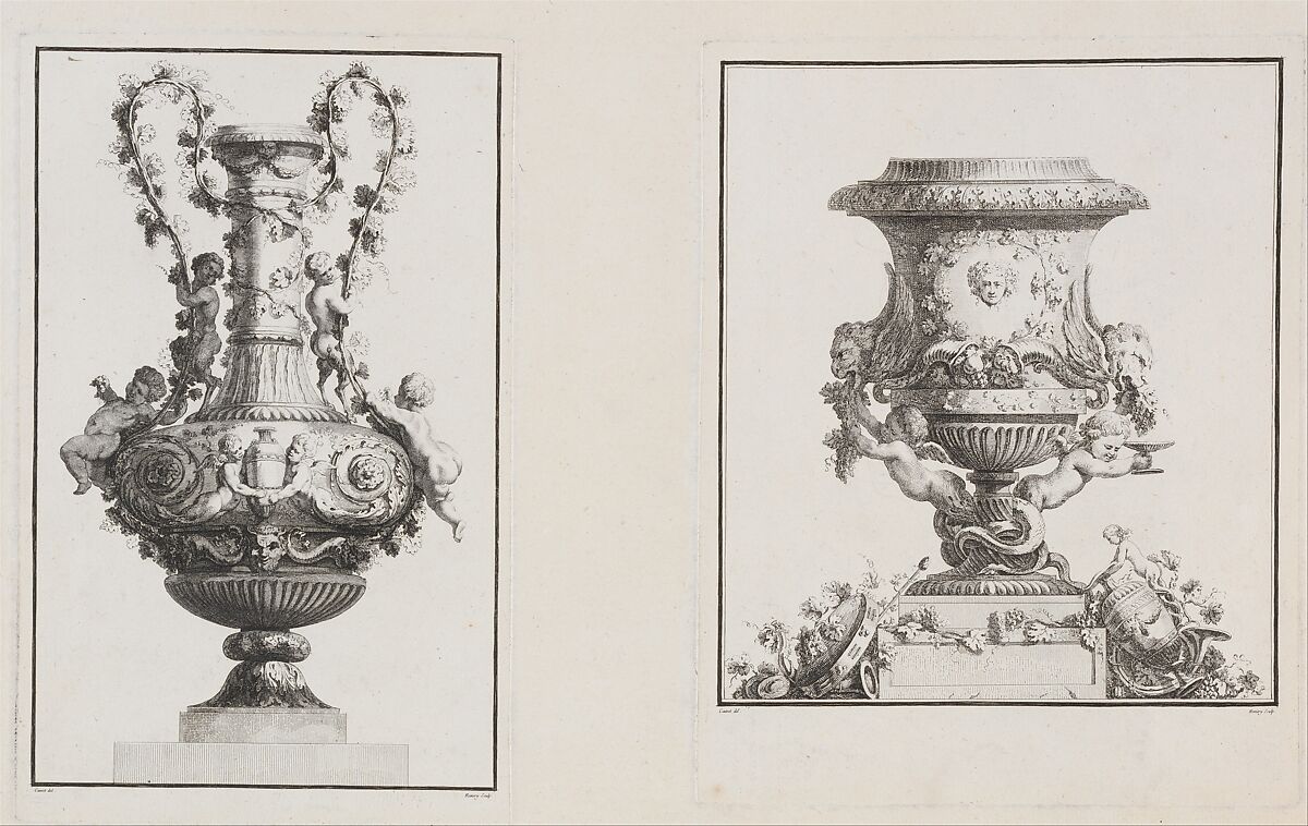 Recueil d'Ornemens A l'Usage des Jeunes Artistes qui se destinent à la décoration des bâtimens, Gilles Paul Cauvet (French, Aix 1731–1788 Paris), Etching, engraving