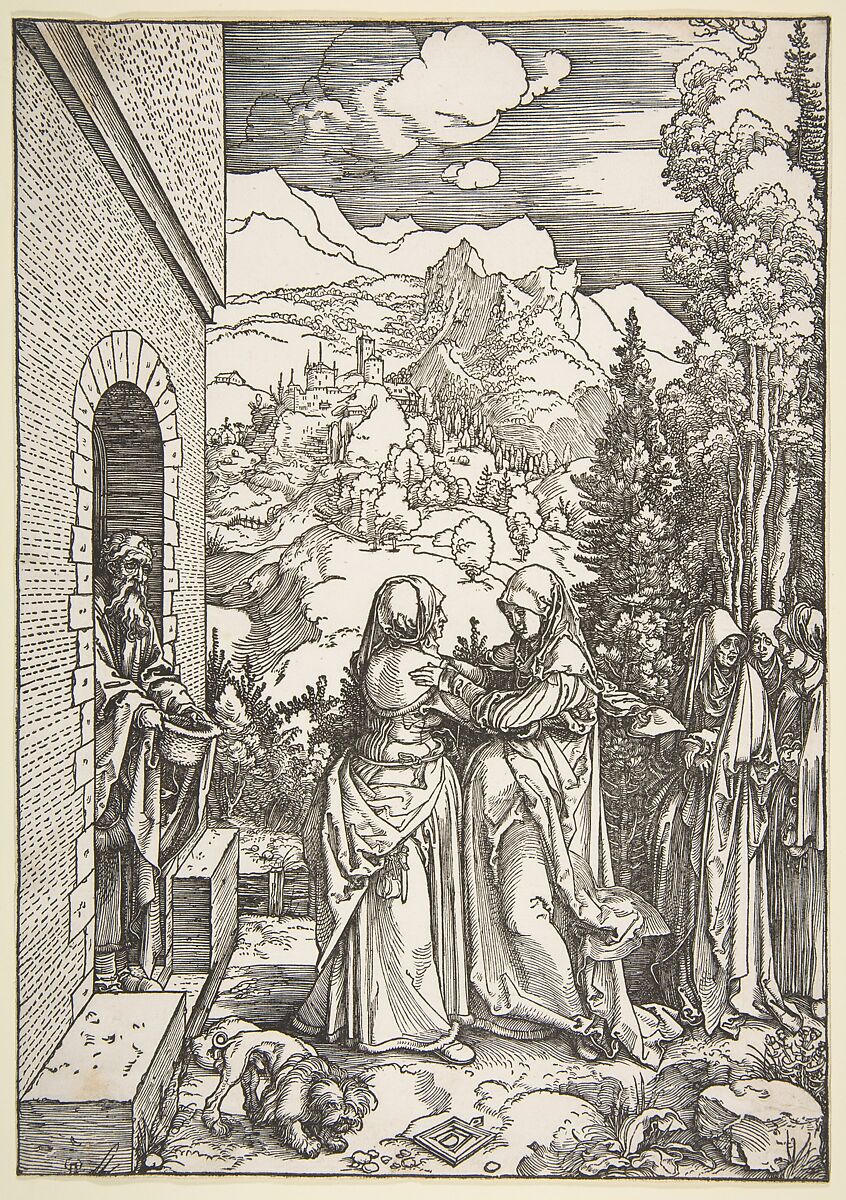 The Visitation, from The Life of the Virgin, Albrecht Dürer (German, Nuremberg 1471–1528 Nuremberg), Woodcut 