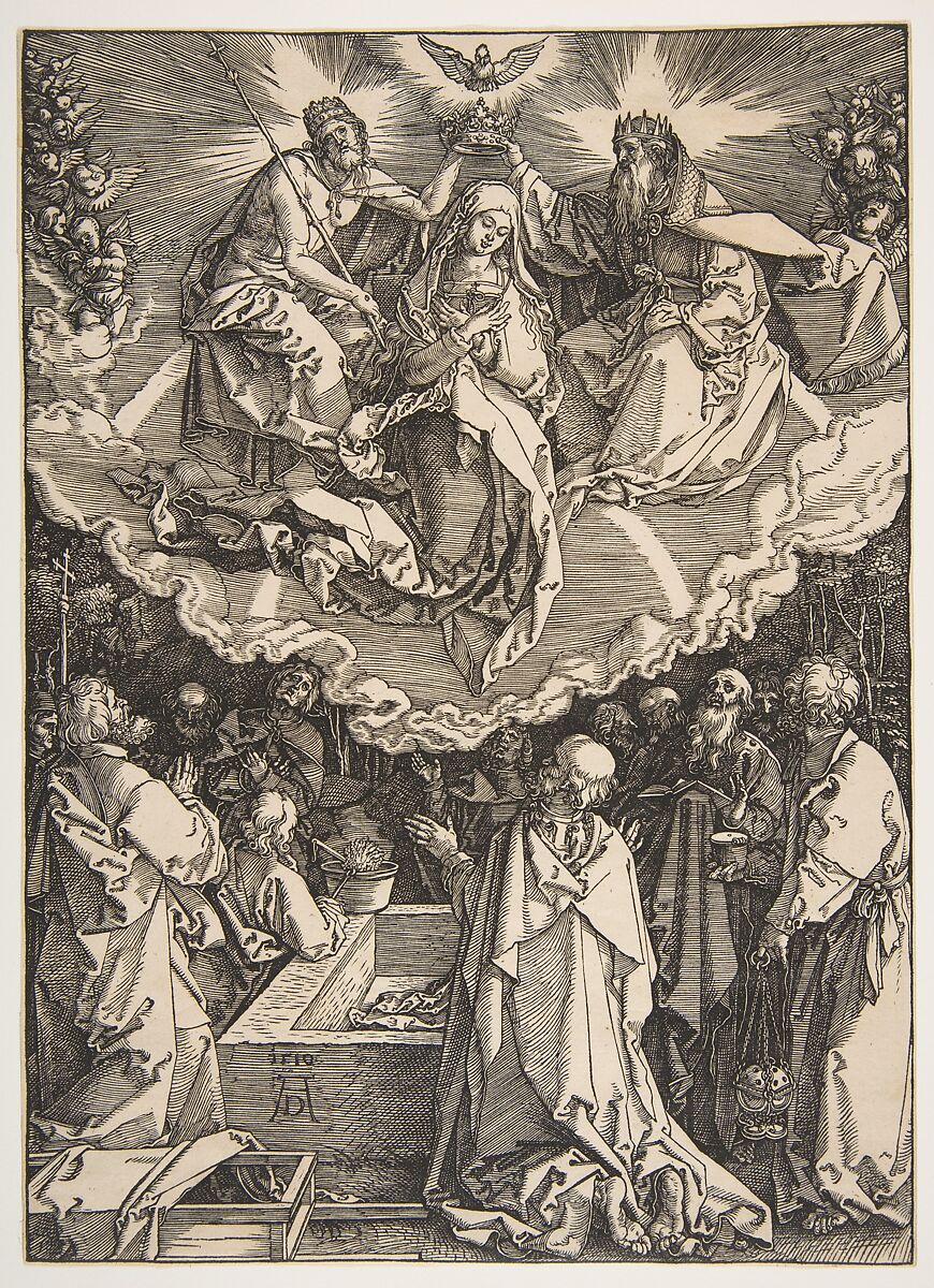 The Assumption and Coronation of the Virgin, from The Life of the Virgin, Albrecht Dürer (German, Nuremberg 1471–1528 Nuremberg), Woodcut 