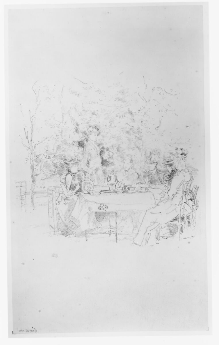 The Garden, James McNeill Whistler (American, Lowell, Massachusetts 1834–1903 London), Transfer lithograph; only state (Chicago); printed in black ink on cream wove paper