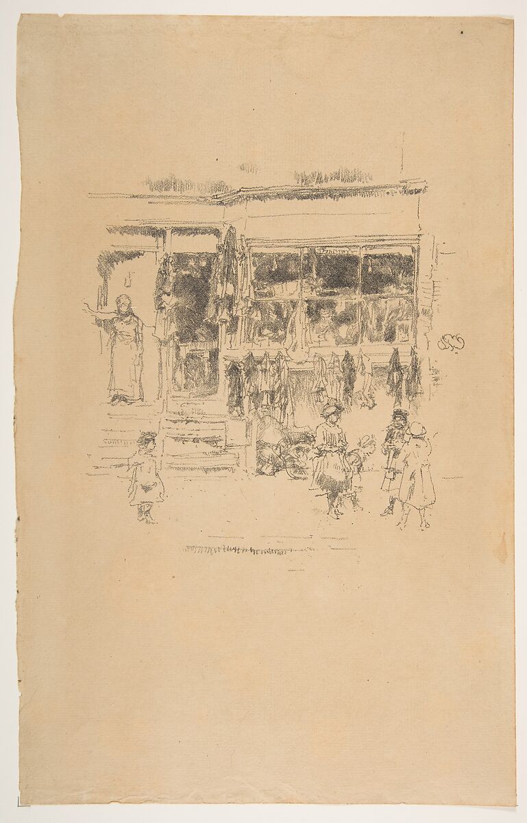 Chelsea Rags, James McNeill Whistler (American, Lowell, Massachusetts 1834–1903 London), Transfer lithograph; only state (Chicago); printed in black ink on tan laid paper