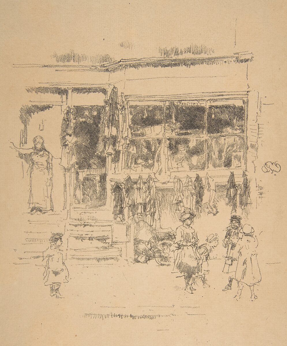 Chelsea Rags, James McNeill Whistler (American, Lowell, Massachusetts 1834–1903 London), Transfer lithograph; only state (Chicago); printed in black ink on tan laid paper 
