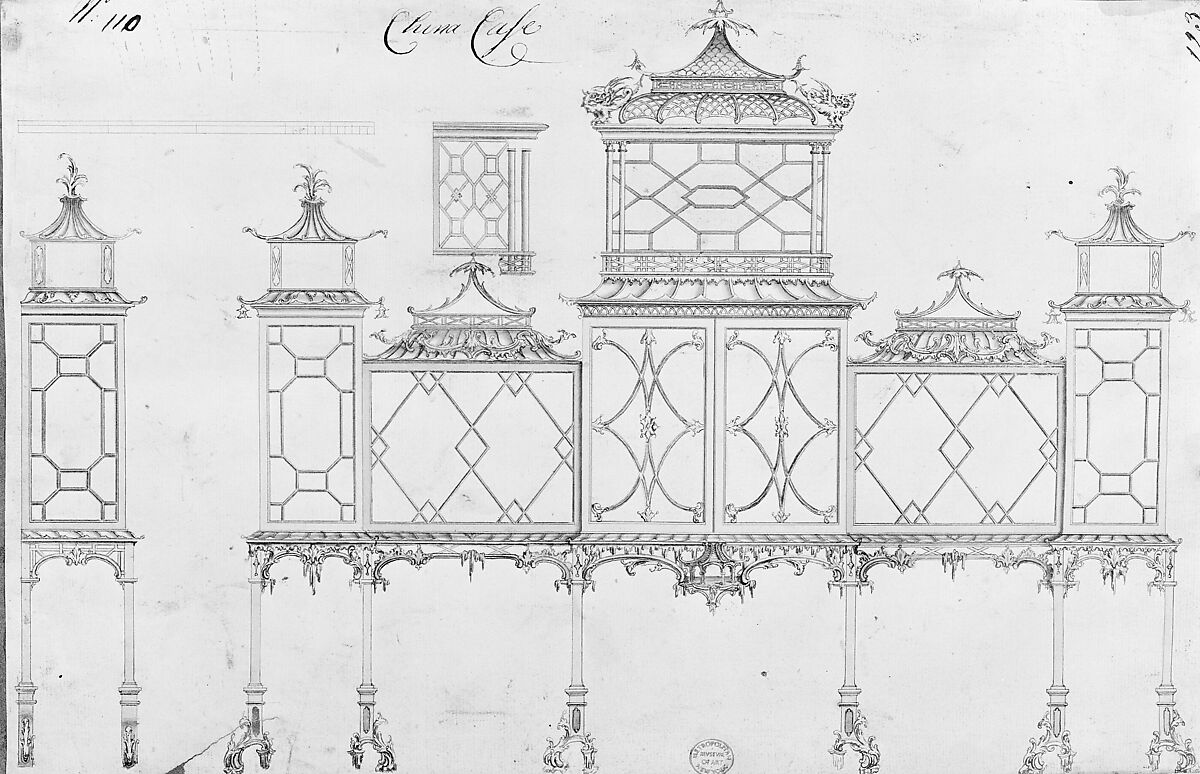 Chippendale Drawings, Vol. II, Thomas Chippendale (British, baptised Otley, West Yorkshire 1718–1779 London), Pen and black ink, brush and gray wash