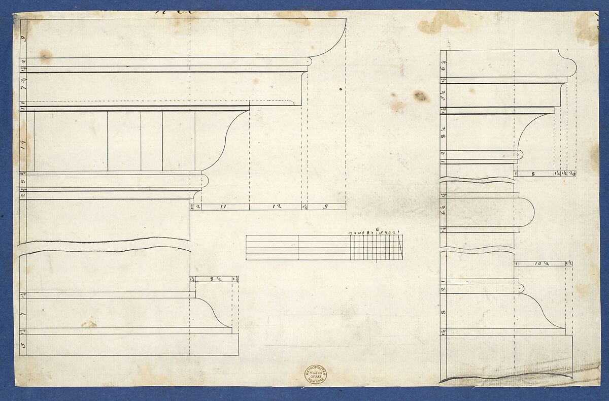 Chippendale Drawings, Vol. II, Thomas Chippendale (British, baptised Otley, West Yorkshire 1718–1779 London), Pen and black ink, brush and gray wash
