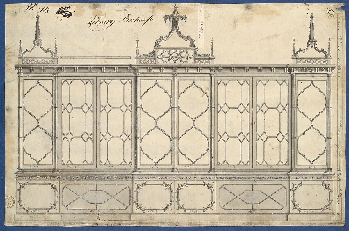 Chippendale Drawings, Vol. II, Thomas Chippendale (British, baptised Otley, West Yorkshire 1718–1779 London), Pen and black ink, brush and gray wash
