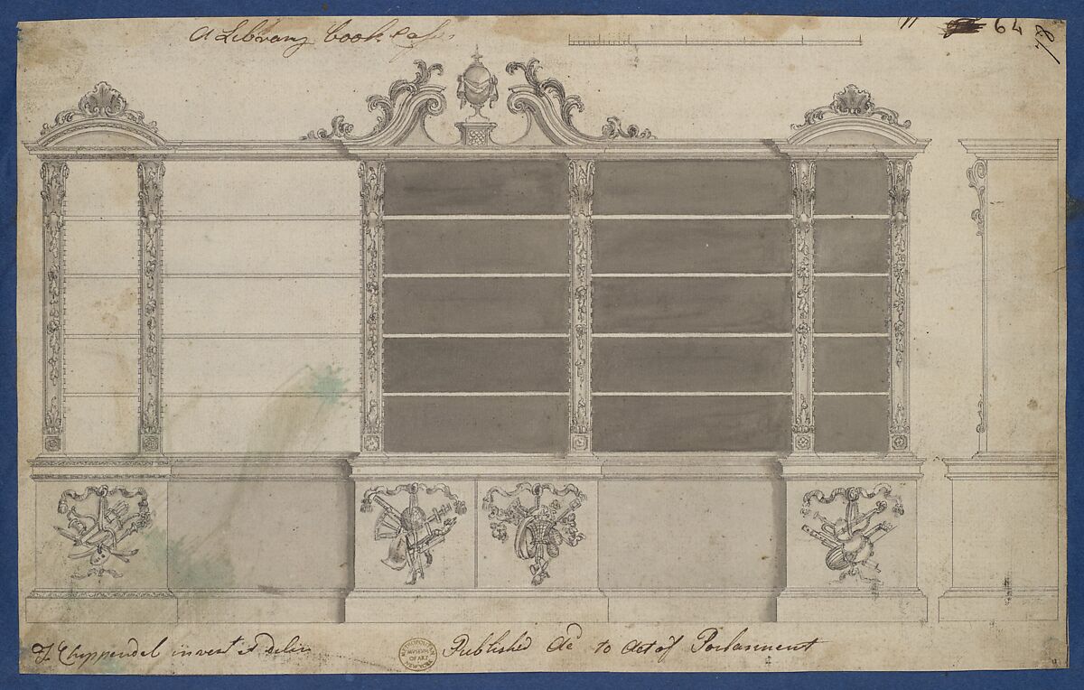Chippendale Drawings, Vol. II, Thomas Chippendale (British, baptised Otley, West Yorkshire 1718–1779 London), Pen and black ink, brush and gray wash