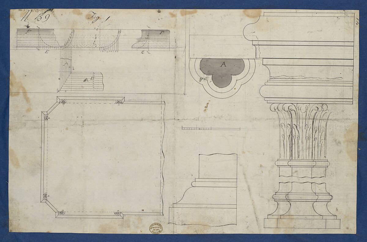 Chippendale Drawings, Vol. II, Thomas Chippendale (British, baptised Otley, West Yorkshire 1718–1779 London), Pen and black ink, brush and gray wash