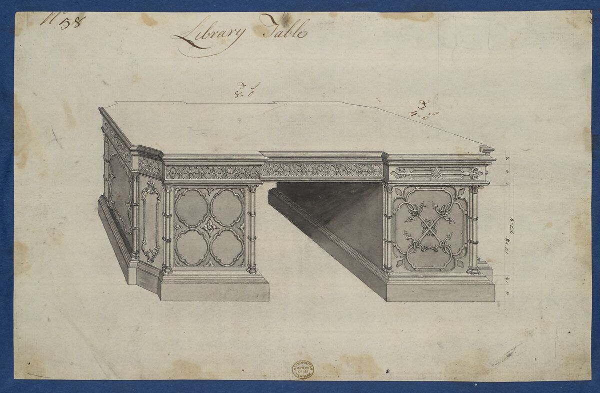 Chippendale Drawings, Vol. II, Thomas Chippendale (British, baptised Otley, West Yorkshire 1718–1779 London), Pen and black ink, brush and gray wash