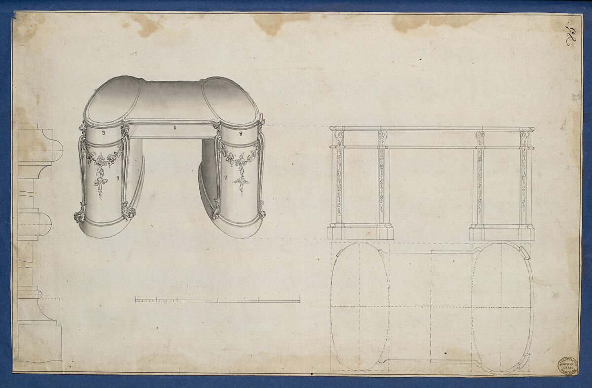 Chippendale Drawings, Vol. II, Thomas Chippendale (British, baptised Otley, West Yorkshire 1718–1779 London), Pen and black ink, brush and gray wash