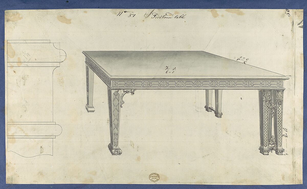 Chippendale Drawings, Vol. II, Thomas Chippendale (British, baptised Otley, West Yorkshire 1718–1779 London), Pen and black ink, brush and gray wash