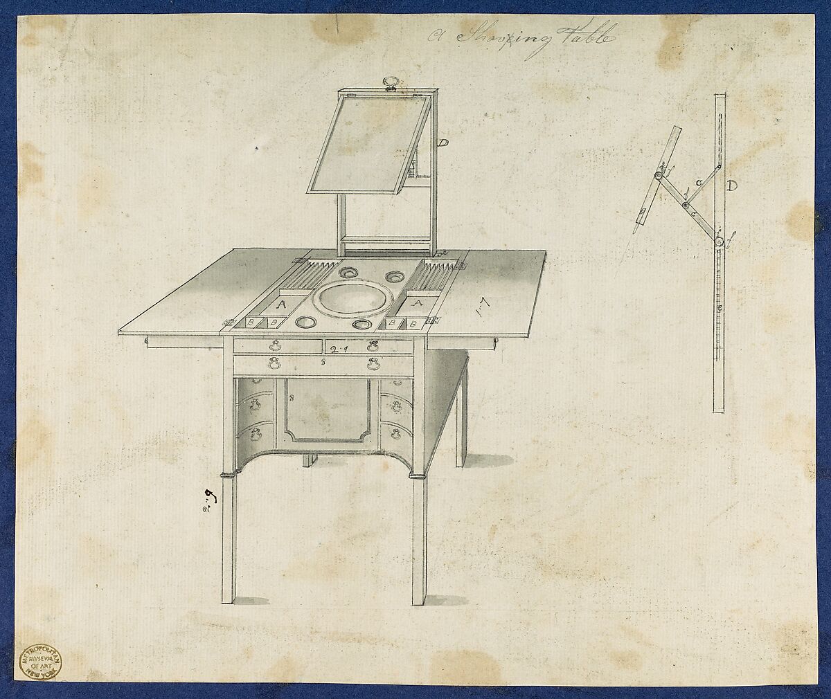 Chippendale Drawings, Vol. II, Thomas Chippendale (British, baptised Otley, West Yorkshire 1718–1779 London), Pen and black ink, brush and gray wash