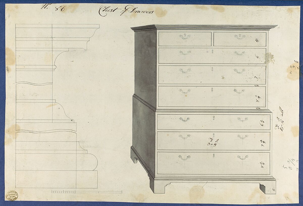 Chippendale Drawings, Vol. II, Thomas Chippendale (British, baptised Otley, West Yorkshire 1718–1779 London), Pen and black ink, brush and gray wash