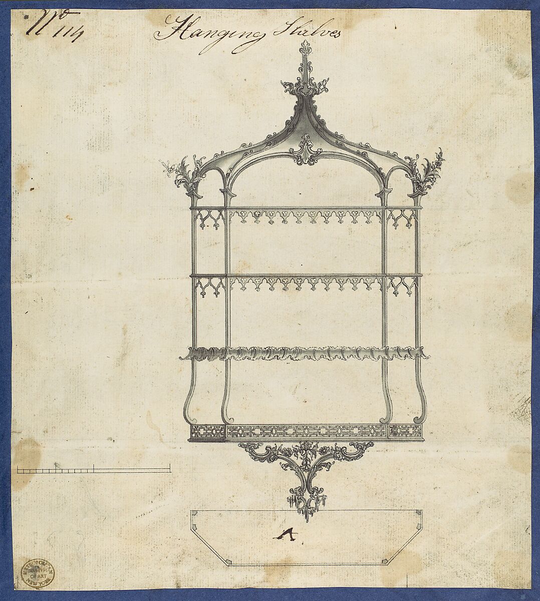 Chippendale Drawings, Vol. II, Thomas Chippendale (British, baptised Otley, West Yorkshire 1718–1779 London), Pen and black ink, brush and gray wash