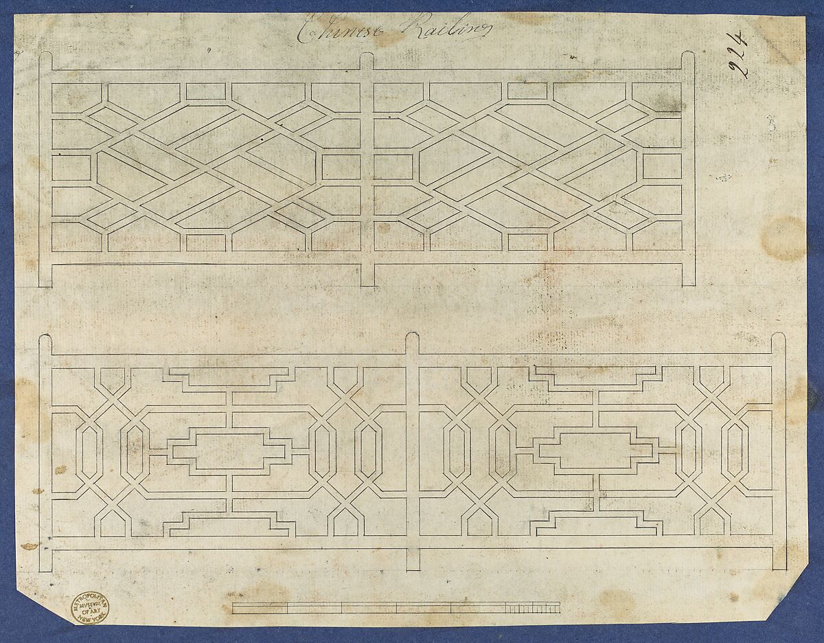 Chippendale Drawings, Vol. II, Thomas Chippendale (British, baptised Otley, West Yorkshire 1718–1779 London), Pen and black ink, brush and gray wash