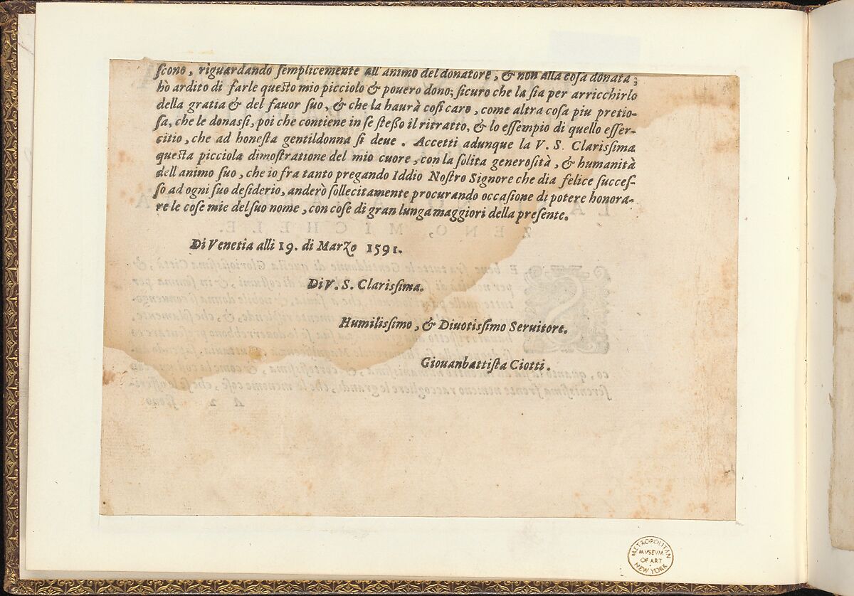 Prima parte de' fiori, Giovanni Battista Ciotti (Italian, born Siena, ca. 1560), Woodcut