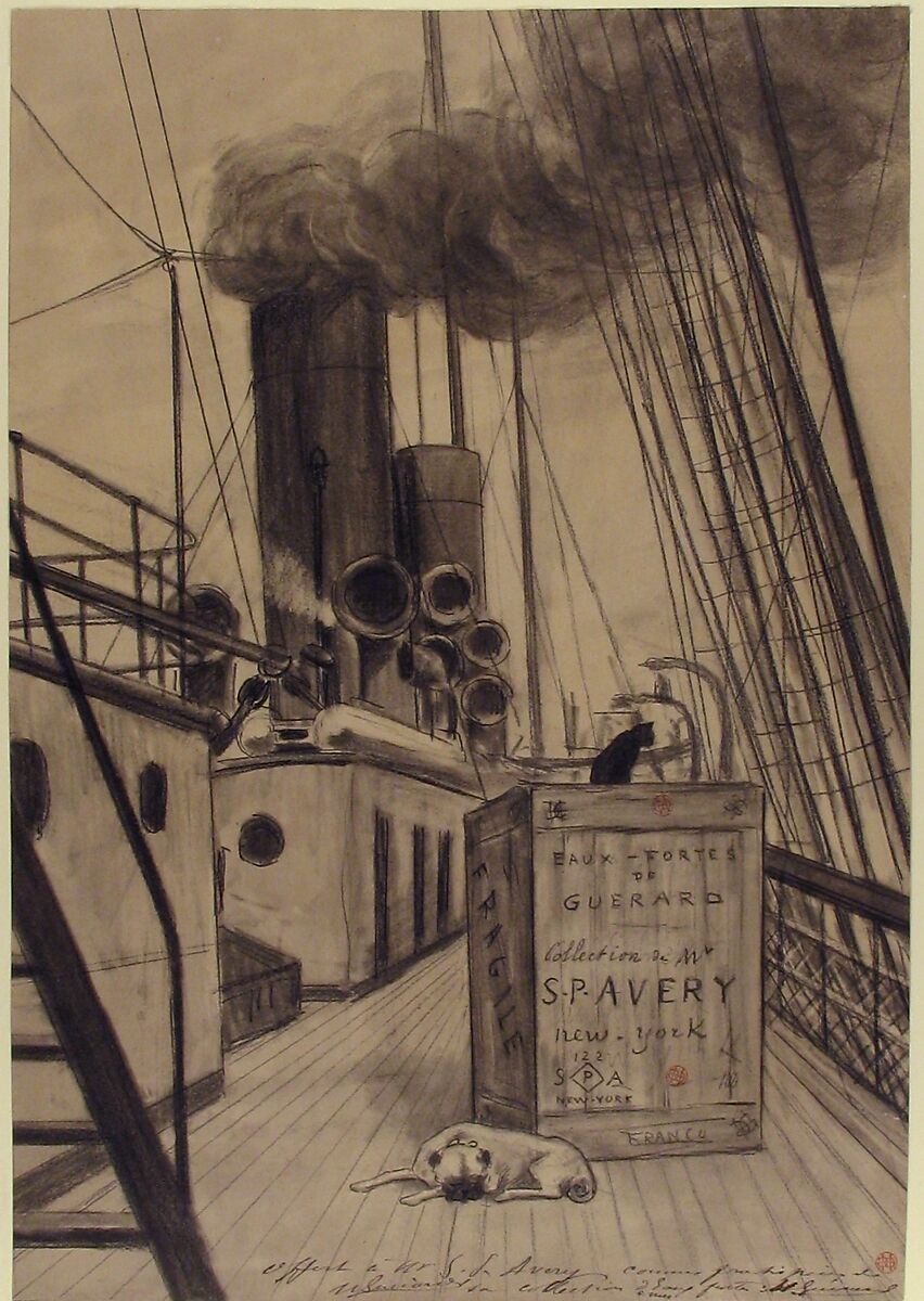 Frontispiece to "Eaux-fortes de Guérard, Collection de Mr. S. P. [Samuel Putnam] Avery, New York", Henri Charles Guérard (French, Paris 1846–1897 Paris), Black chalk