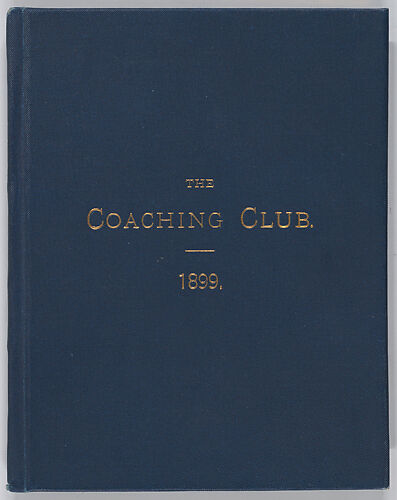 The Coaching Club: Rules and List of Members