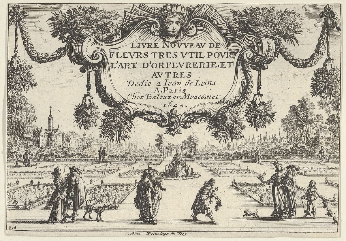 Title Plate, from Livre Nouveau de Fleurs Tres-Util, Nicolas Cochin (French, Troyes 1610–1686 Paris), Etching 