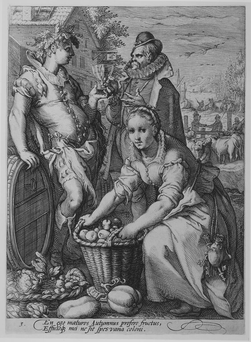 Autumn, from "The Four Seasons", Jan (Pietersz.) Saenredam  Netherlandish, Engraving
