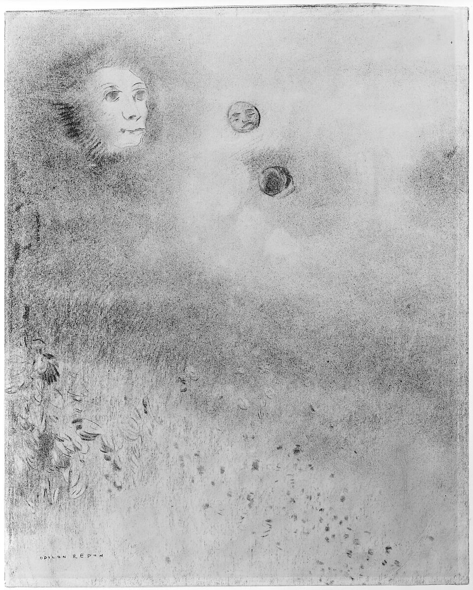 Hallucinations, Odilon Redon (French, Bordeaux 1840–1916 Paris), Charcoal on tan paper