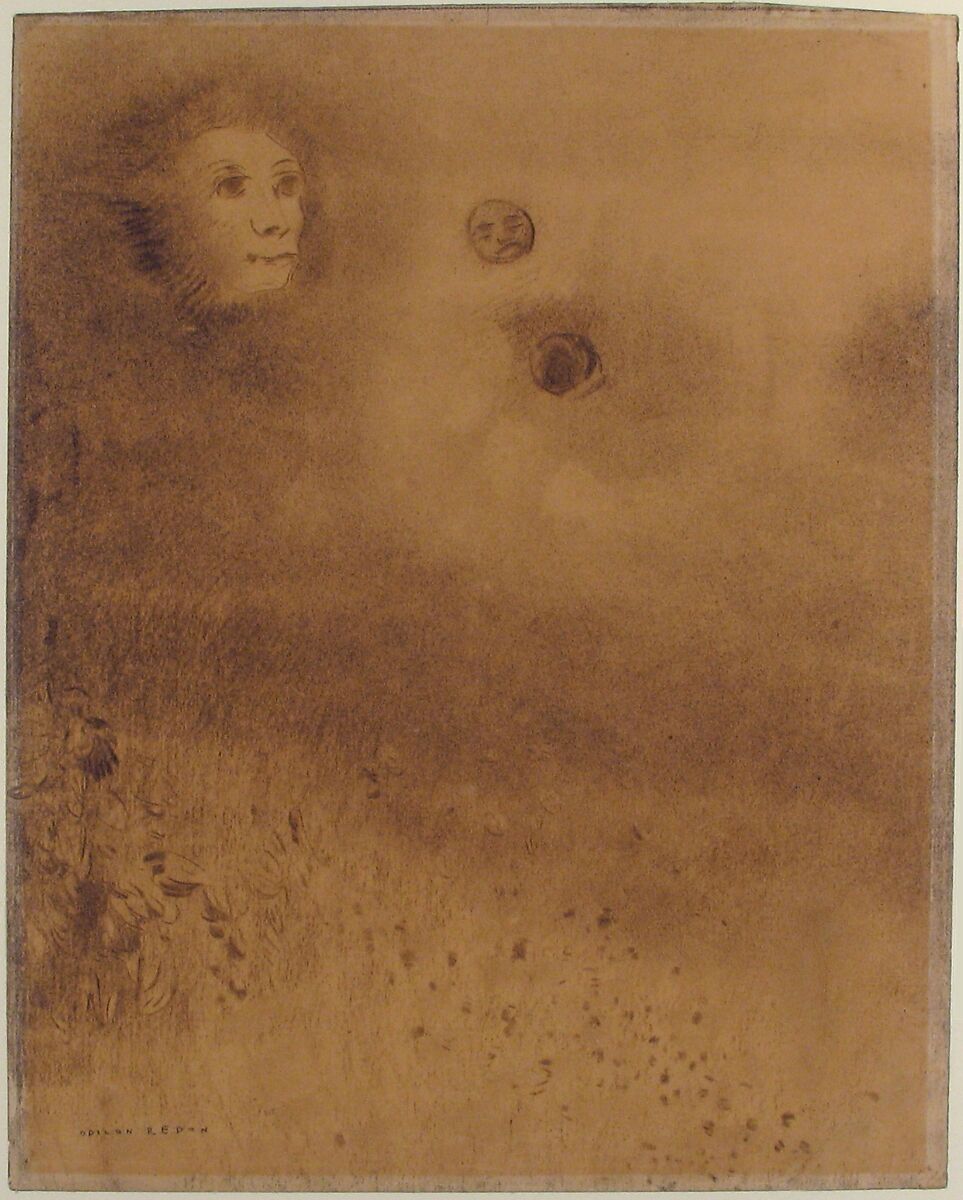 Hallucinations, Odilon Redon (French, Bordeaux 1840–1916 Paris), Charcoal on tan paper