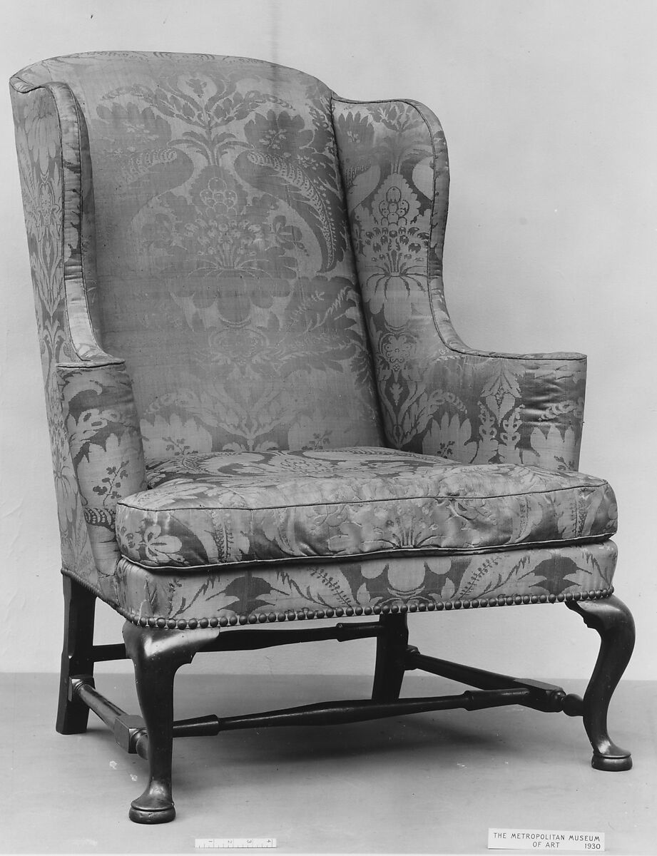 Easy Chair, Walnut, maple, white pine, American 