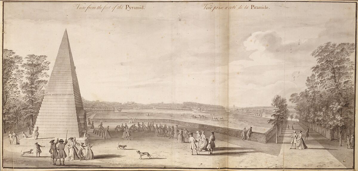 A General Plan and Prospective of Lord Viscount Cobham's Gardens at Stowe, Jacques Rigaud (French, Marseilles 1681–1754 Paris), Pen and ink, brush and wash (fourteen drawings), one etching