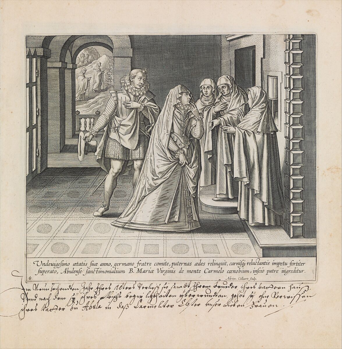 Vita B. Virginis Teresiae, Adriaen Collaert (Netherlandish, Antwerp ca. 1560–1618 Antwerp), Engraving